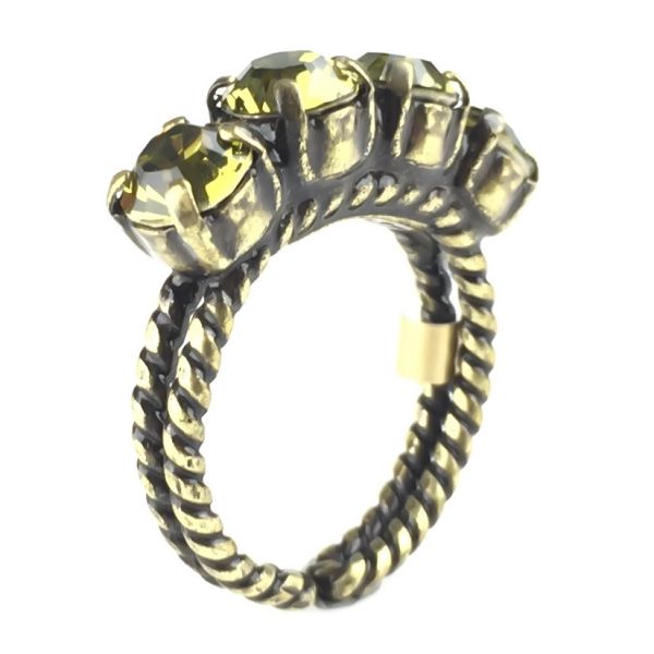 Colour Snake Ring in Khaki, hellgrün
