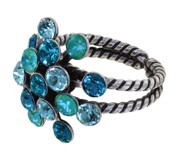 Konplott Magic Fireball Ring in blau/grün Classic Size 5450543903958