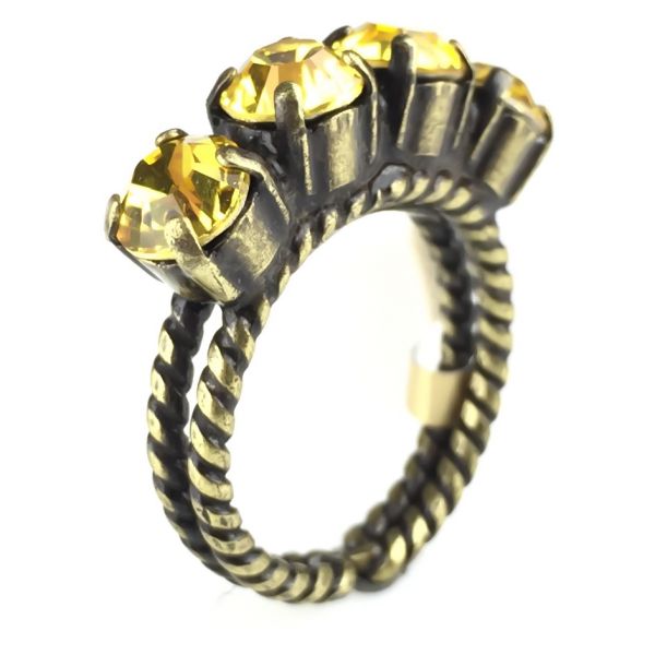 Konplott Colour Snake Ring in Light Topaz, gelb 5450527610056