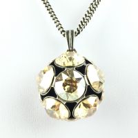 Konplott Disco Balls crystal golden shadow Halskette lang mit Anhänger L 5450527640671