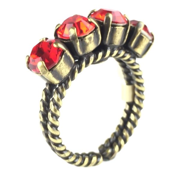 Colour Snake Ring in Light Siam, hellrot