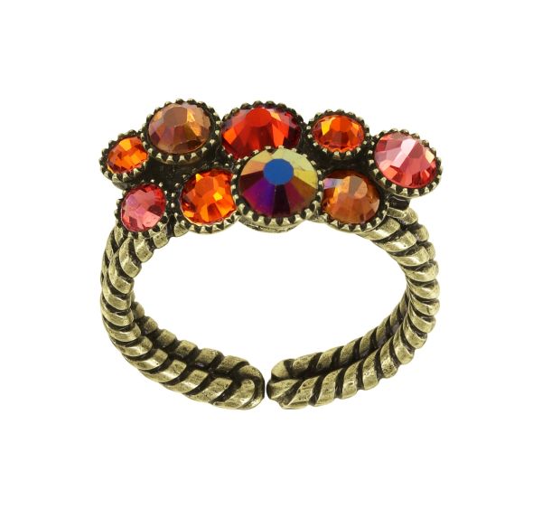 Water Cascade - Ring Coralline, Orange - Messing