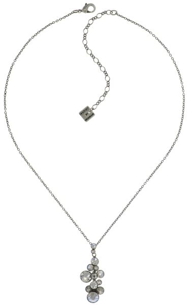 Konplott Water Cascade Halskette mit Anhänger in weiß antik silber 5450543686158