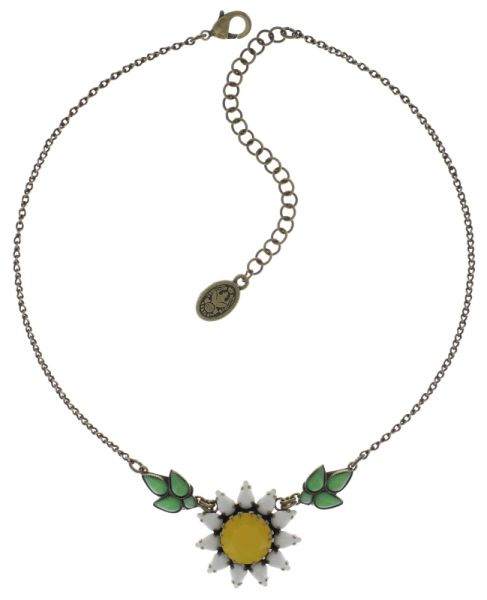 Sunflower Halskette in gelb/weiß/grün Größe L