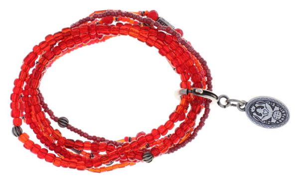 Petit Glamour d'Afrique Armband in rot antique